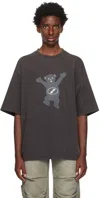 We11 Done Gray Printed T-shirt In Charcoal