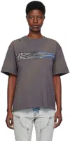 We11 Done Gray Printed T-shirt In Charcoal