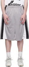We11 Done Gray Se11done Track Shorts In Silver