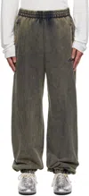 We11 Done Teddy Id Jogger Sweatpants In Gray