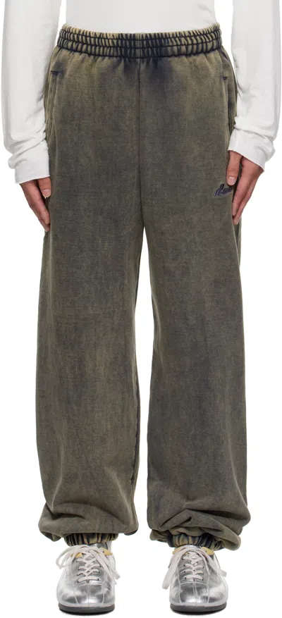 We11 Done Gray Teddy Id Jogger Sweatpants