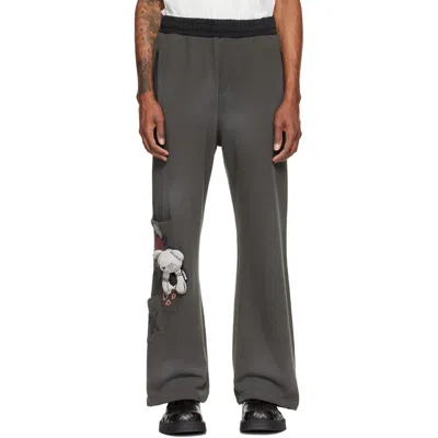 We11 Done グレー Doodle Teddy ウォッシュド スウェットパンツ In Gray