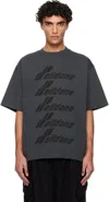 We11 Done Gray 'we11done' Front Logo T-shirt In Gray