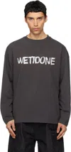 We11 Done Long-sleeved T-shirt In Gray