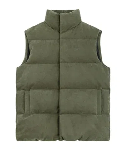 We11 Done High-neck Padded Gilet In Green
