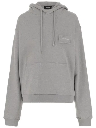 WE11 DONE HOODED COTTON SWEATSHIRT WITH EMBROIDERED LOGO AND POUCH POCKET
