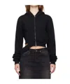 We11 Done Hooded Long-sleeved Hoodie In Black