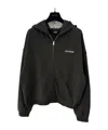 We11 Done Hooded Zipper Hoodie In Black
