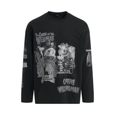 We11 Done Horror Collage Long-sleeved T-shirt In Black
