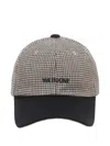 We11 Done Houndstooth Baseball Cap In Black