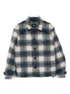 We11 Done Inside Out Plaided Jacket In Blue