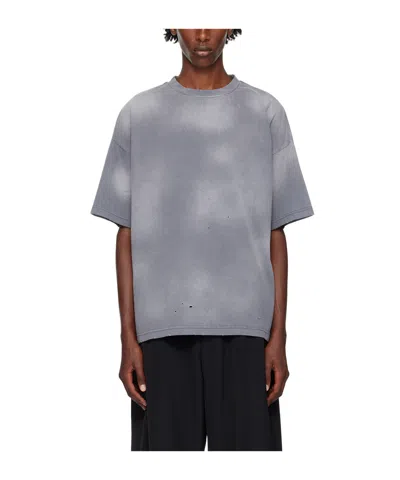 We11 Done Item O-neck Short-sleeved T-shirt In Gray