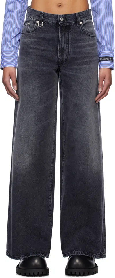 We11 Done Jeans With Belt Loops In Black