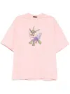 We11 Done Jeff Monster Drawing T-shirt In Pink