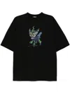 We11 Done Jeff T-shirt Mit Monster-zeichnung In Schwarz