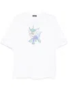 We11 Done Jeff Monster Drawing T-shirt In White