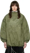 We11 Done Khaki Denim Blouse In Khaki