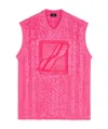 We11 Done Knitted Vest Pullover In Pink