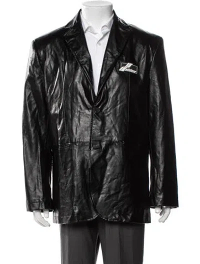 Pre-owned We11 Done Lambskin Jacket In Black