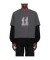 We11 Done Laminated Long-sleeved T-shirt In Black