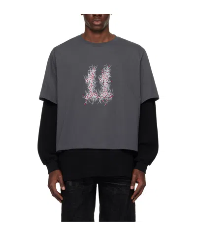 We11 Done Laminated Long-sleeved T-shirt In Black