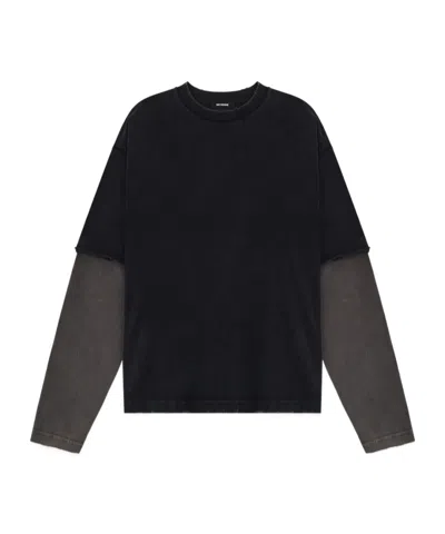 We11 Done Laminated T-shirt In Black