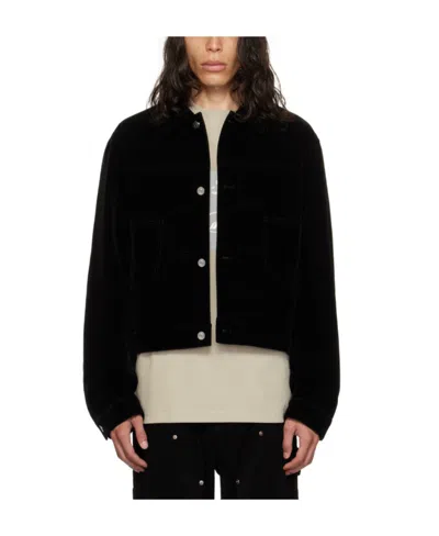 We11 Done Lapel Button Casual Jacket In Black