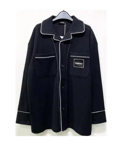 We11 Done Lapel Casual Jacket In Black