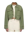 We11 Done Lapel Long Sleeve Casual Jacket In Green