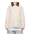 We11 Done Lapel Long-sleeved Casual Jacket In White