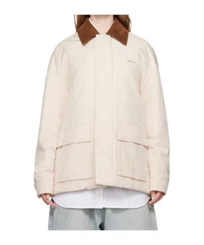 We11 Done Lapel Long-sleeved Casual Jacket In White