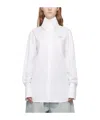 We11 Done Lapel Long-sleeved Shirt In White
