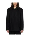 We11 Done Lapel Shoulder Pads Casual Jacket In Black