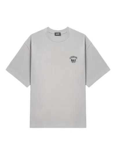 We11 Done Layered Graphic Tee In Gray