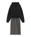 We11 Done Layered Hooded Dress In Black