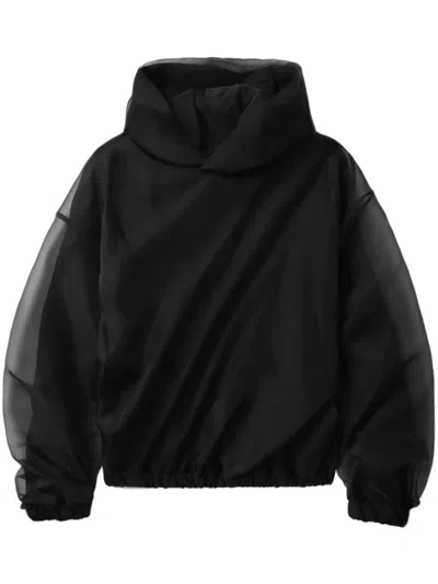 We11 Done Layered Hoodie In Black