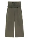 We11 Done Layered Roll-up Track Pants In Green