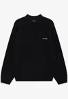 We11 Done Layered Wool Polo Sweater In Black