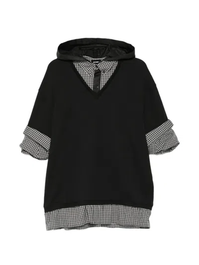 We11 Done Layered-design T-shirt In Black
