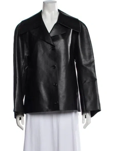 Pre-owned We11 Done Leather Jacket In Black
