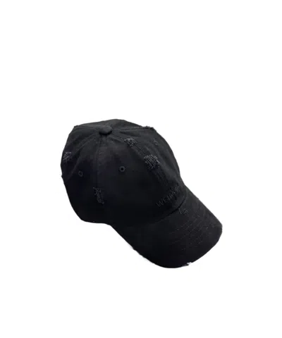 We11 Done Letter Logo Baseball Cap In Black