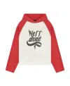 We11 Done Letter Printed Long-sleeved Hooded Sweater In White