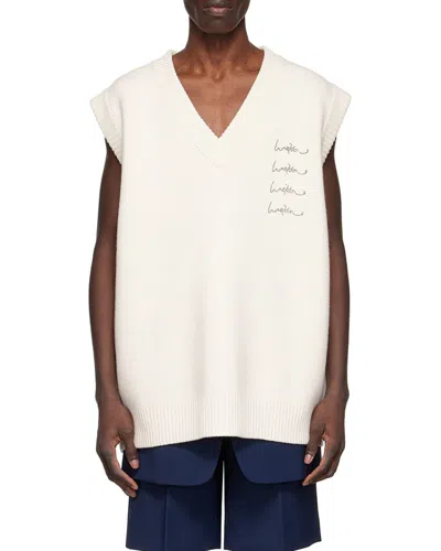 WE11 DONE WE11DONE V-NECK SLEEVELESS VEST