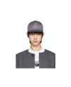 We11 Done Grey Mesh Logo Embroidery Cap In Black