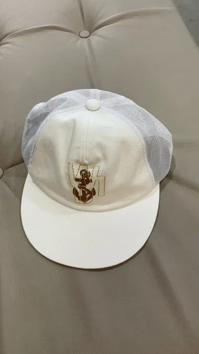 We11 Done Logo Baseball Hat In White