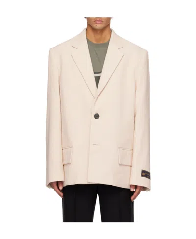 We11 Done Logo Blazer In Nude
