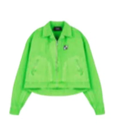 We11 Done Logo Casual Jacket In Green