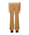 We11 Done Logo Casual Pants In Brown