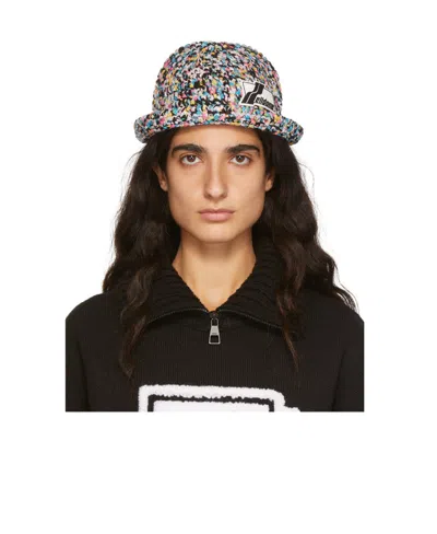 We11 Done Logo Coarse Knitted Fisherman's Hat In Black