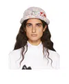 We11 Done Logo Coarse Knitted Fisherman's Hat In White